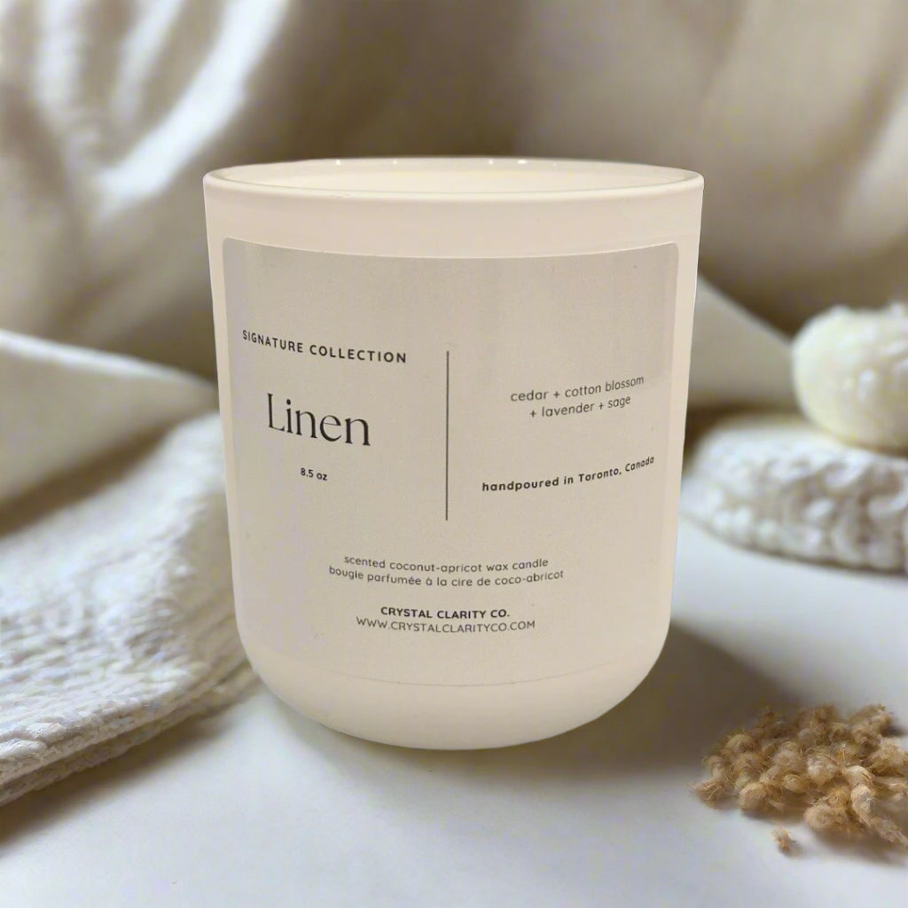 Linen - Luxury Scented Wooden Wick Candle