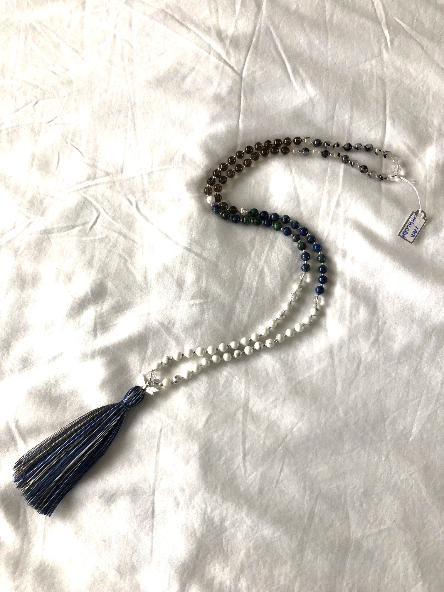 Handcrafted Crystal Meditation Mala Necklace for Capricorn Zodiac Sign