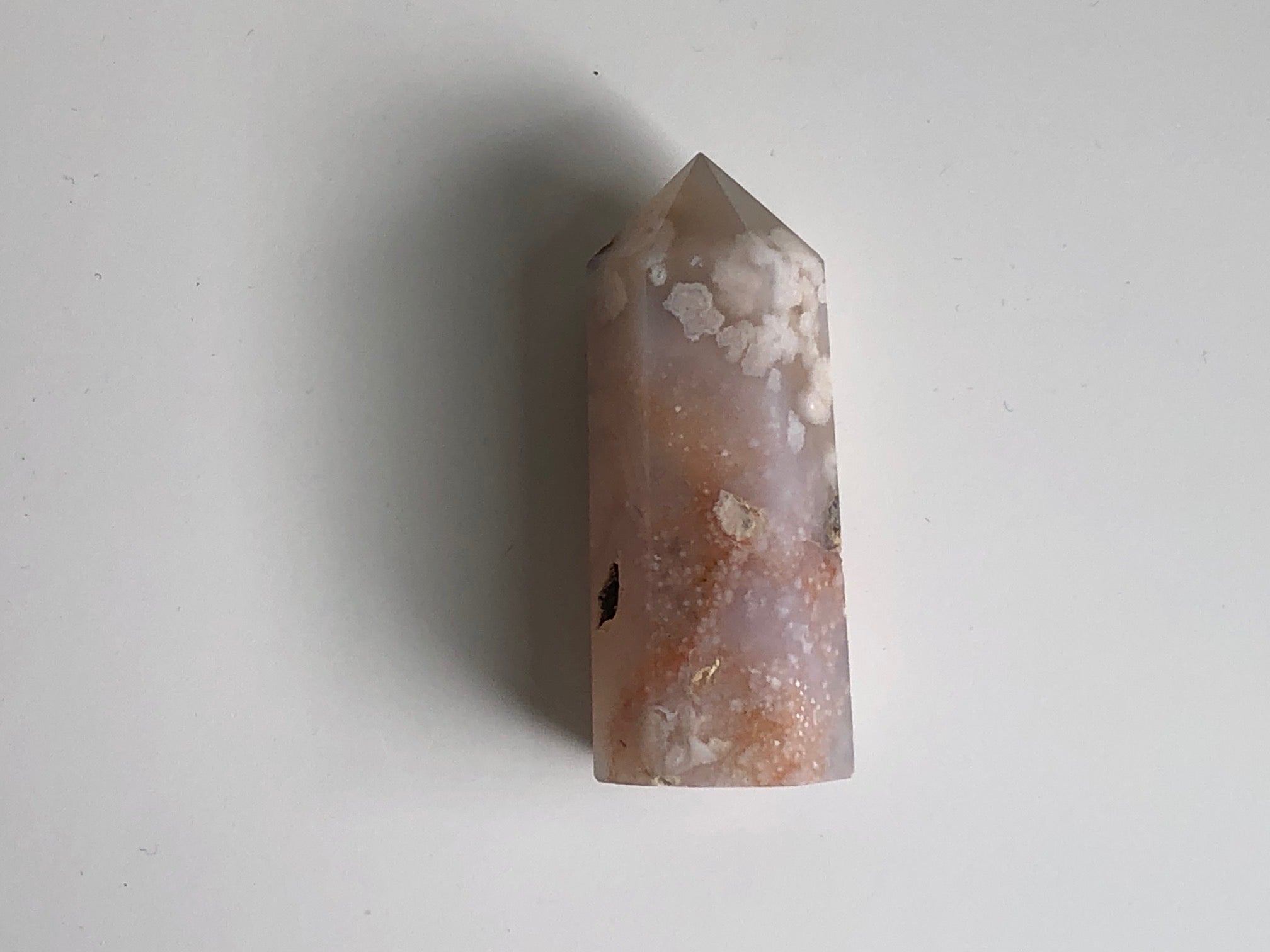 Flower Agate Towers with Druzy