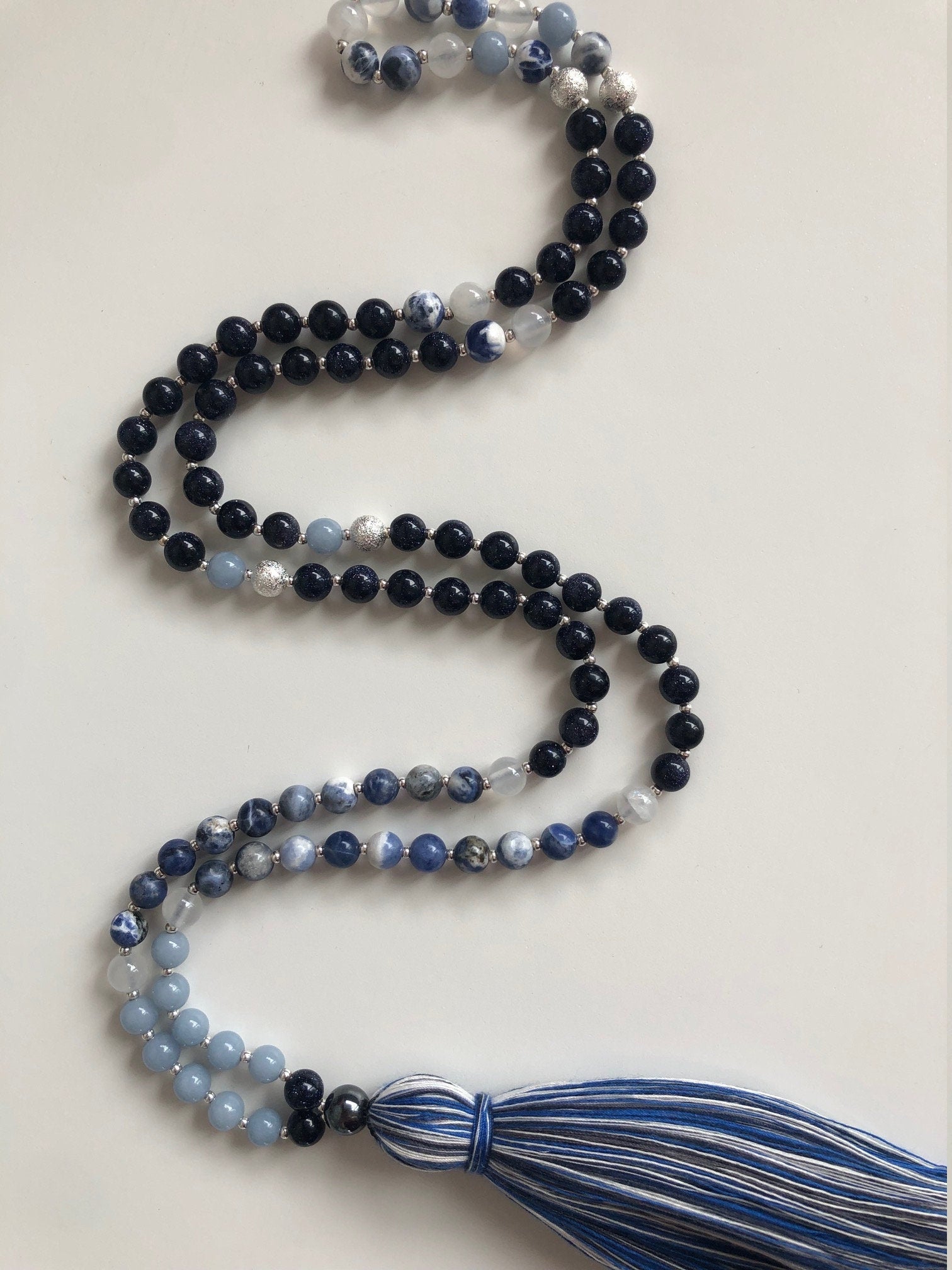 Handcrafted Crystal Meditation Mala Necklace - Dreaming