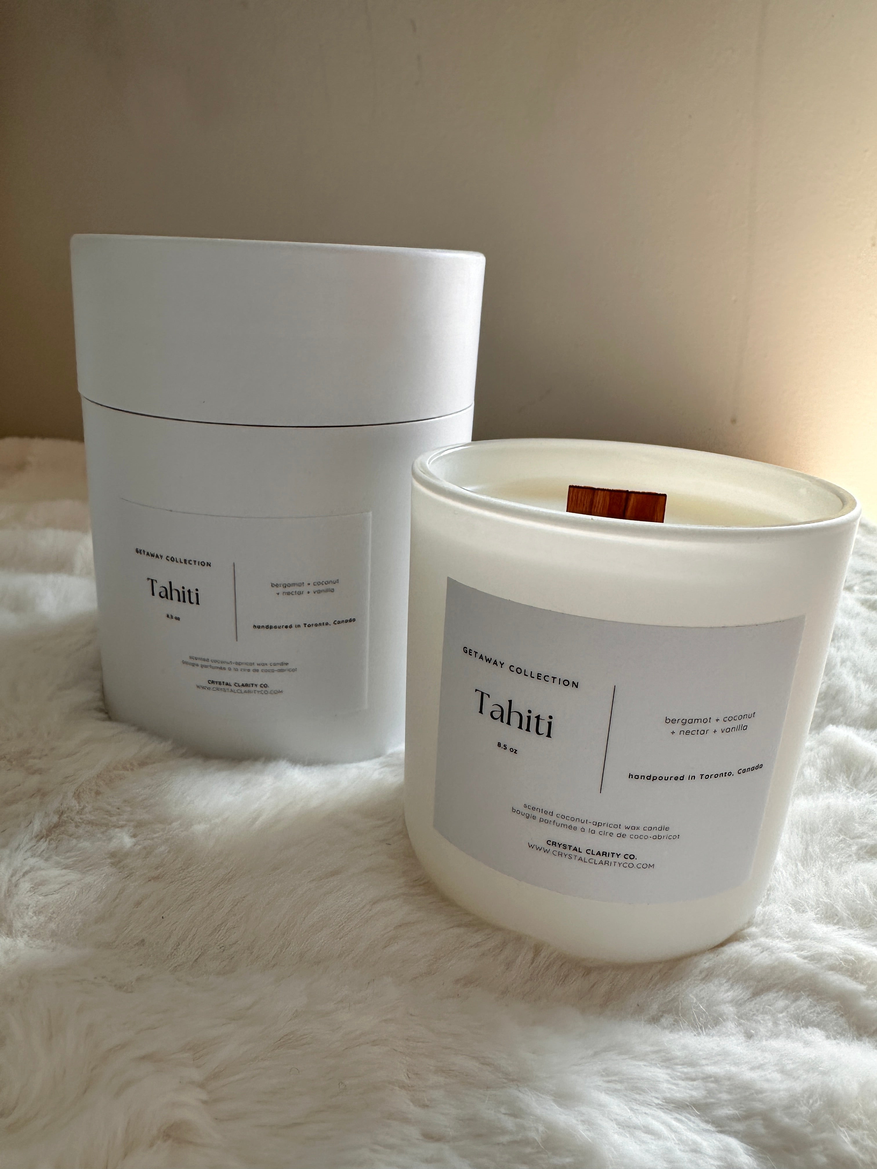 Tahiti - Luxury Scented Wooden Wick Candle