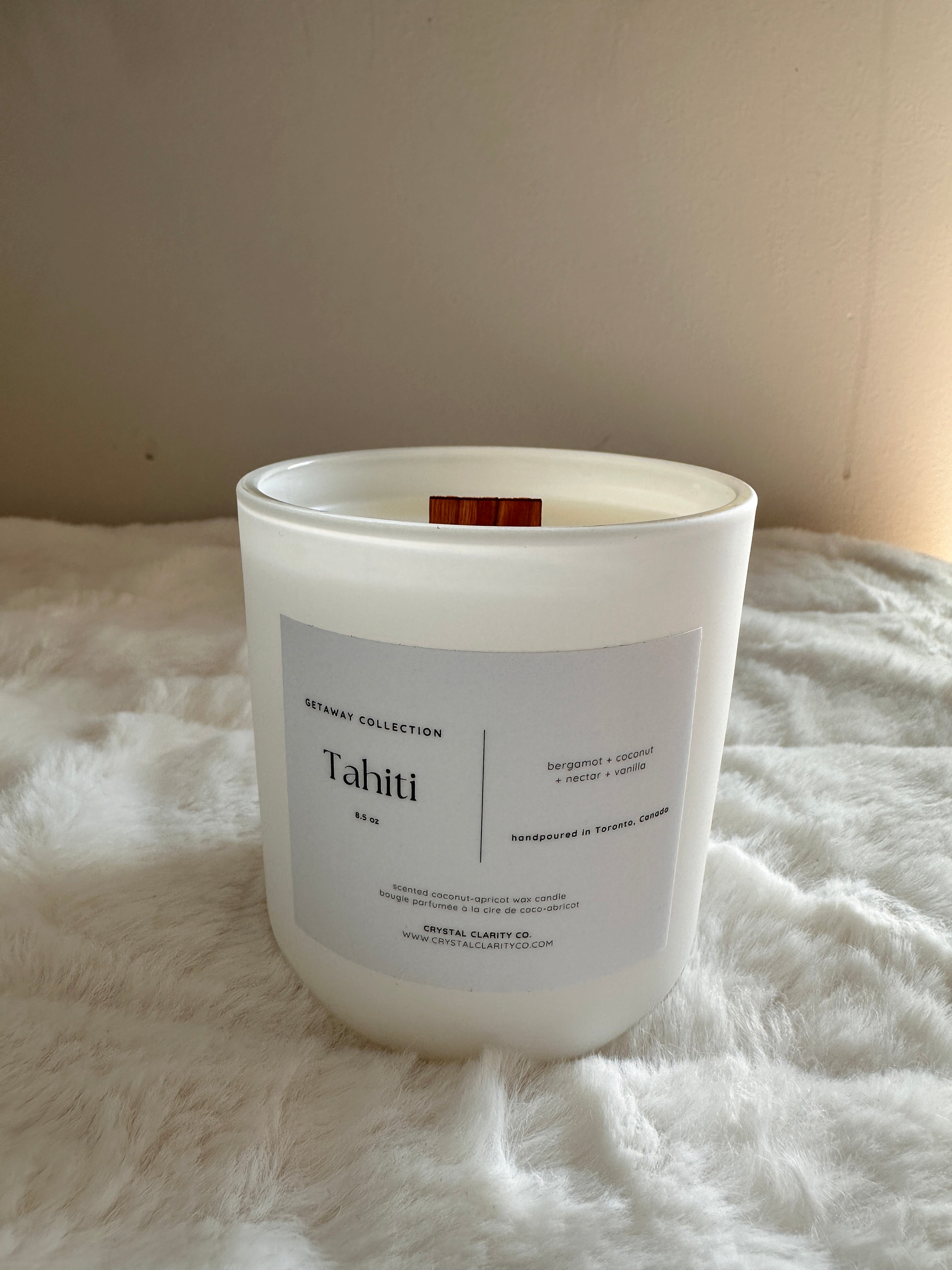 Tahiti - Luxury Scented Wooden Wick Candle