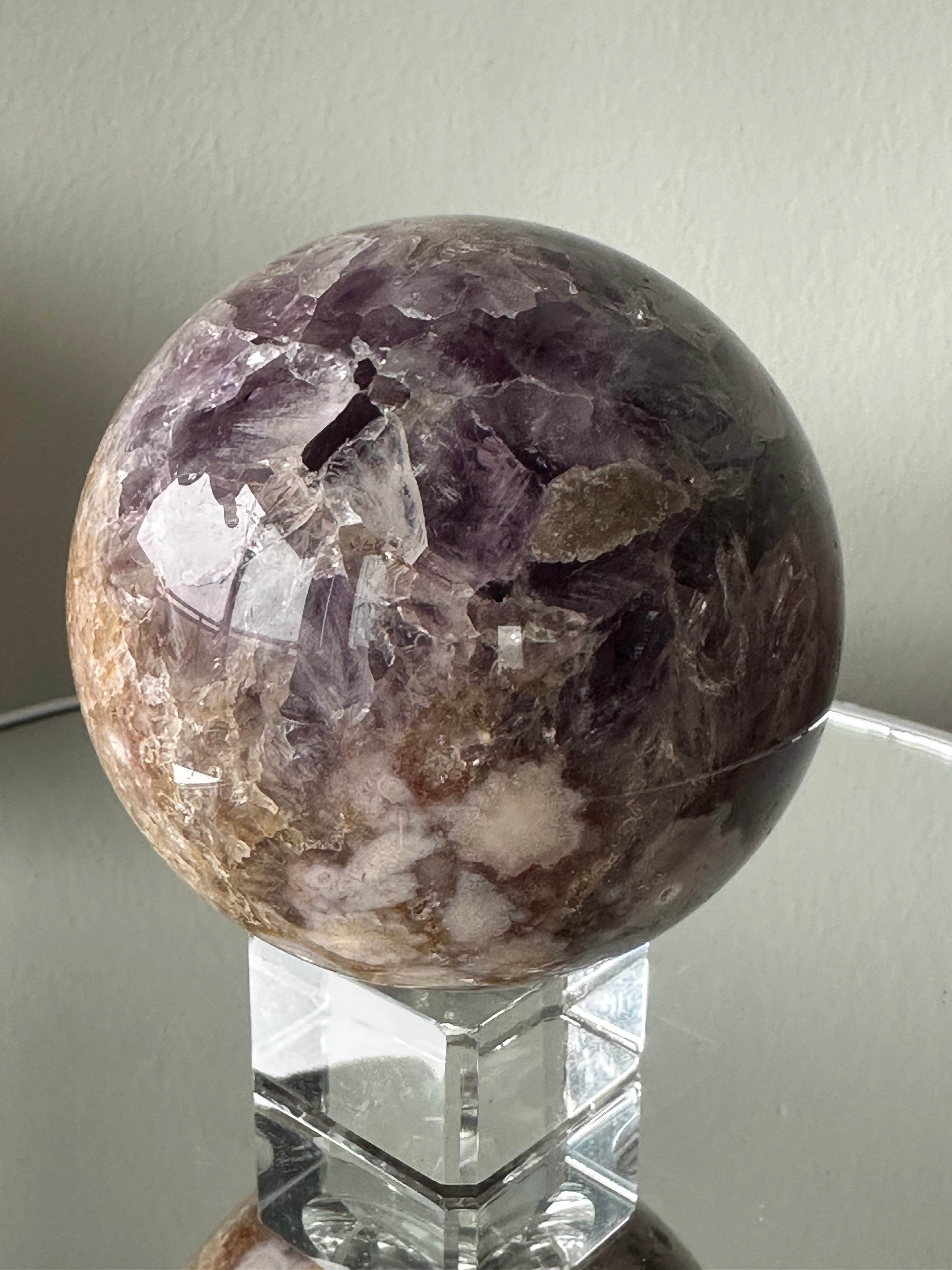 Amethyst Flower Agate Sphere