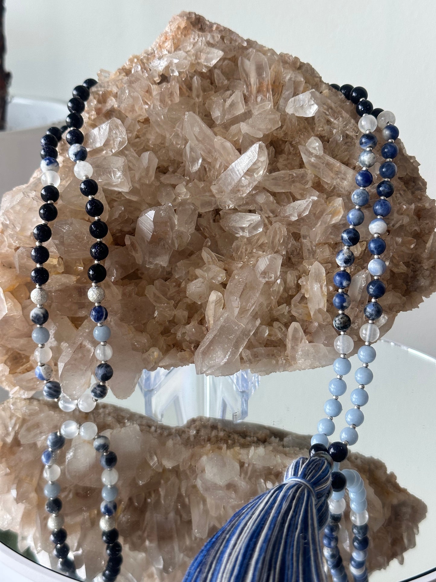 Handcrafted Crystal Meditation Mala Necklace - Dreaming