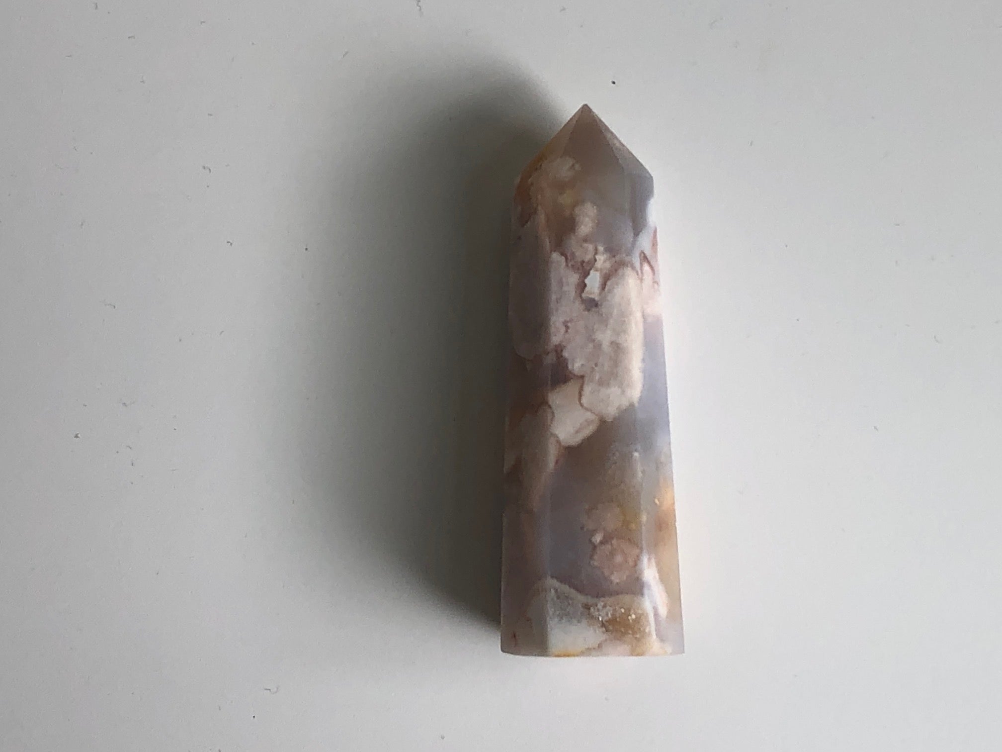 Flower Agate Towers with Druzy