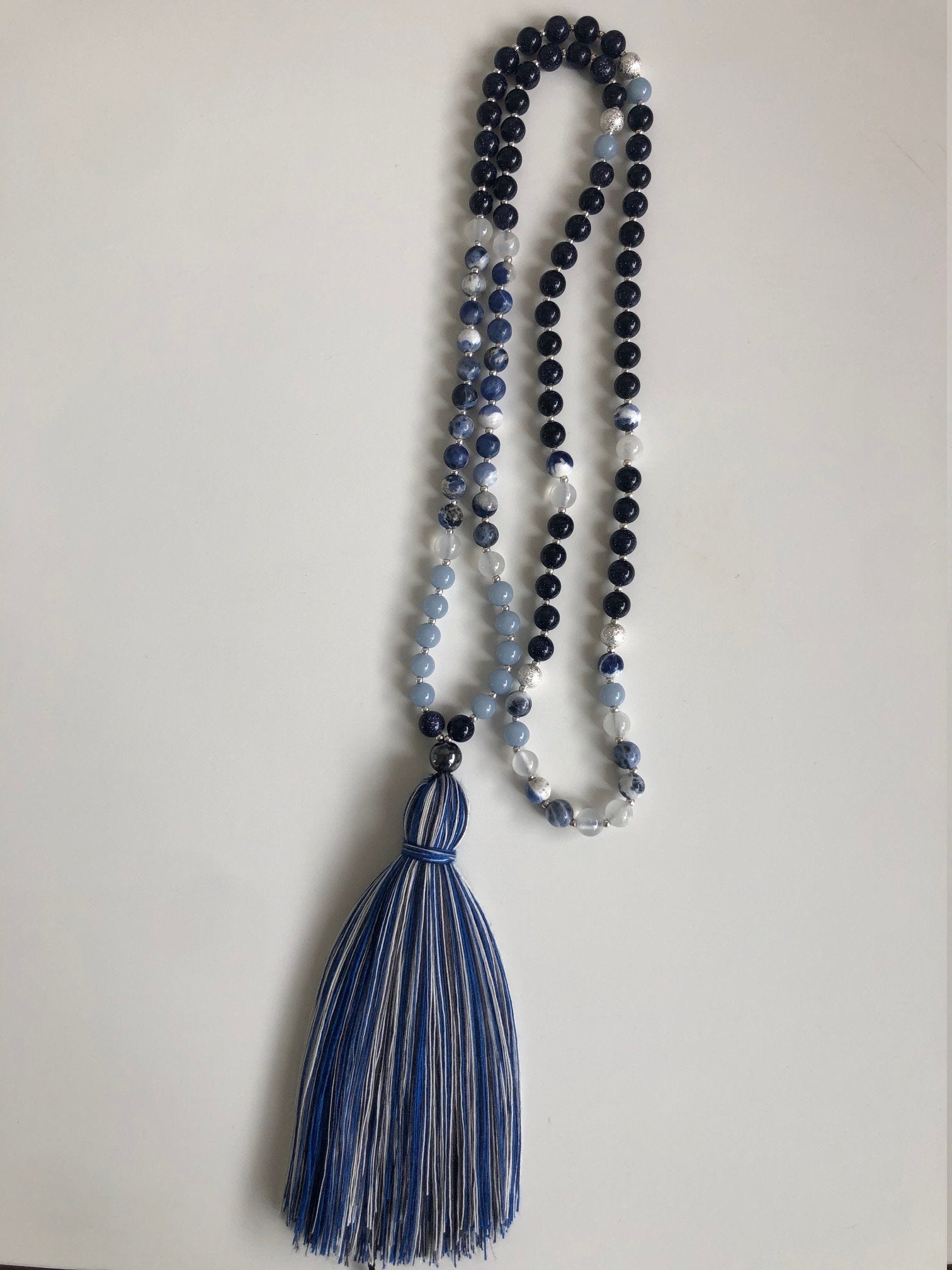 Handcrafted Crystal Meditation Mala Necklace - Dreaming