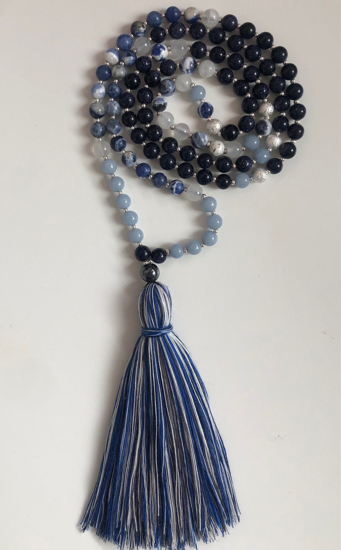 Handcrafted Crystal Meditation Mala Necklace - Dreaming