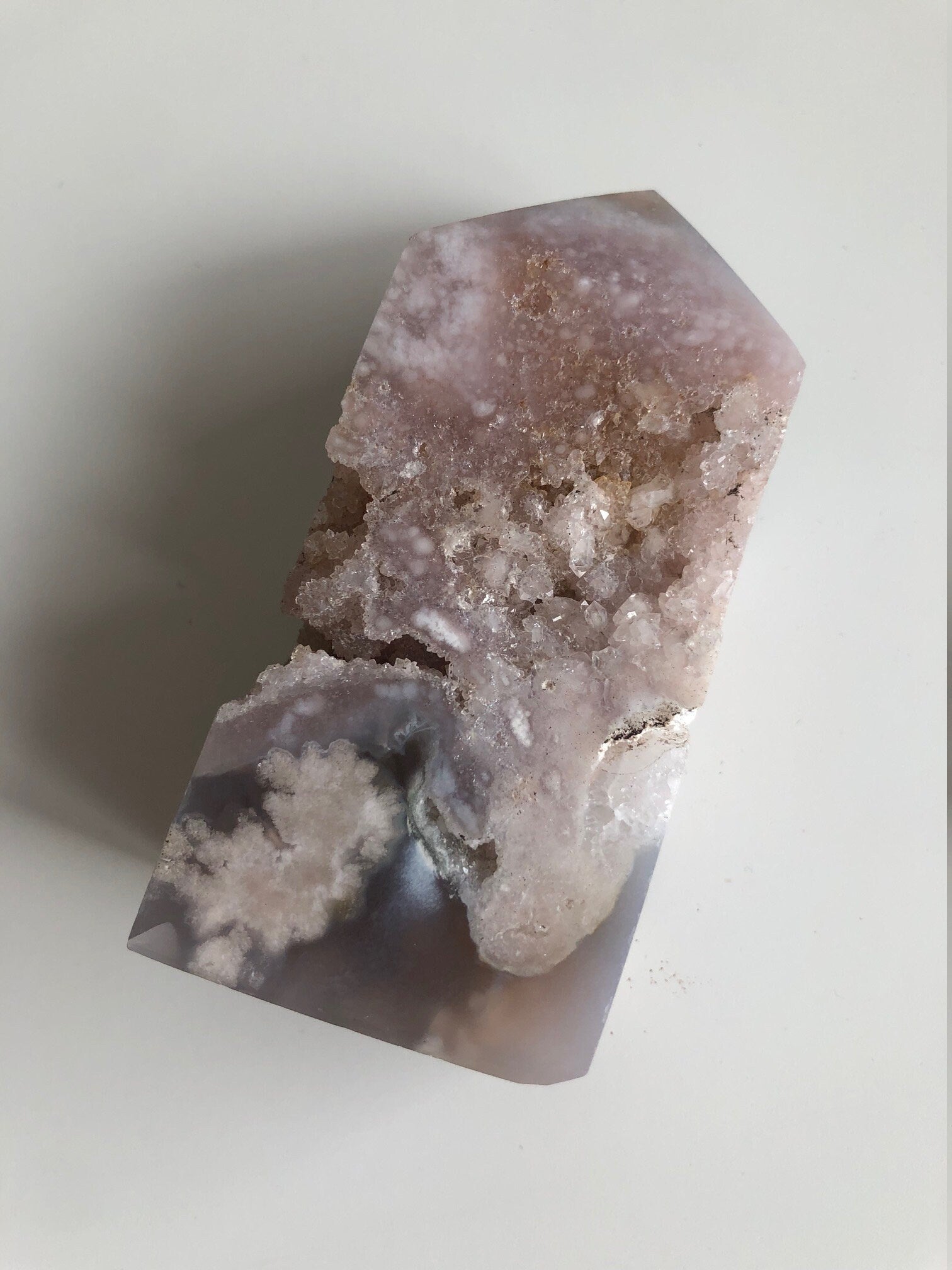 Flower Agate Towers with Druzy