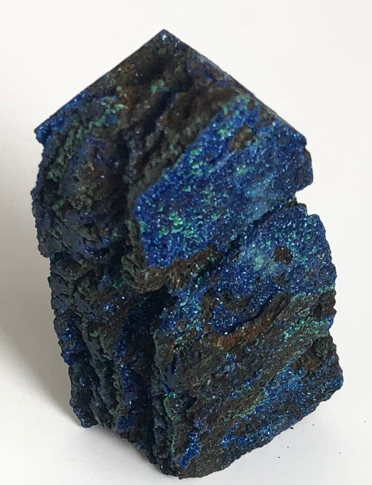 Rare Azurite and Malachite Druzy Tower