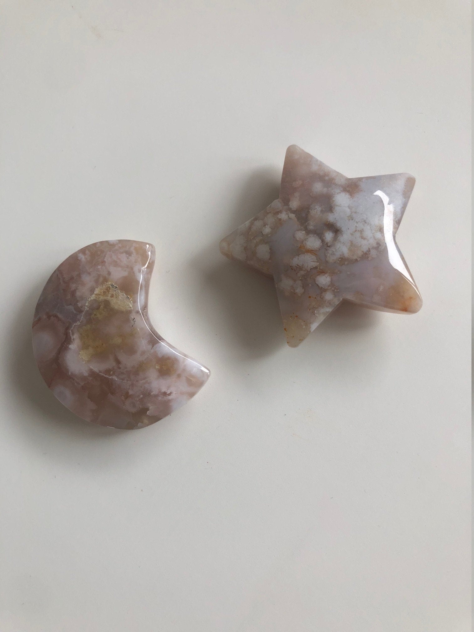 Flower Agate Towers with Druzy