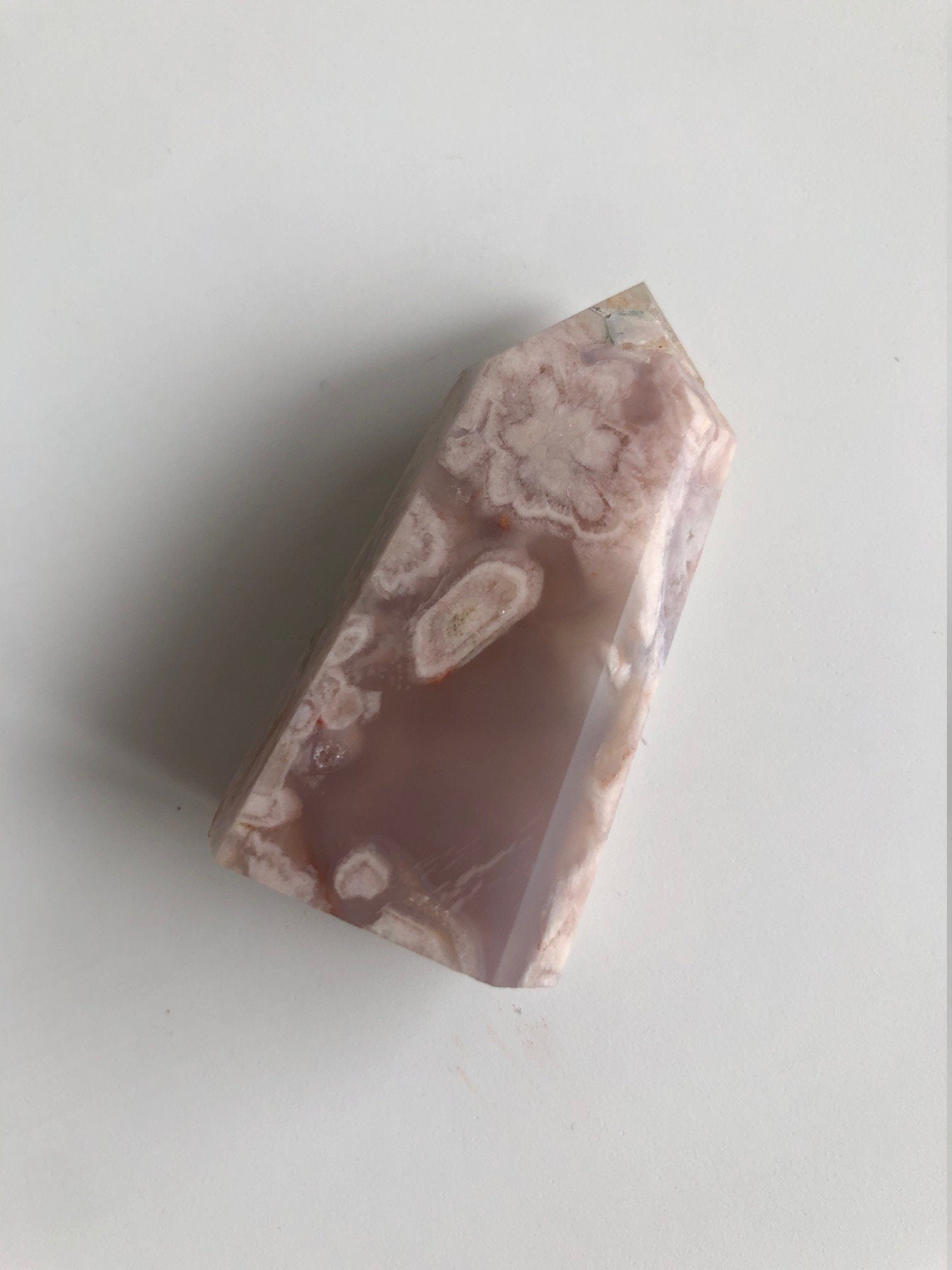 Flower Agate Towers with Druzy